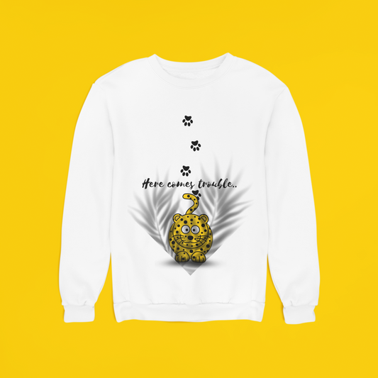Here comes trouble | Kids sweater