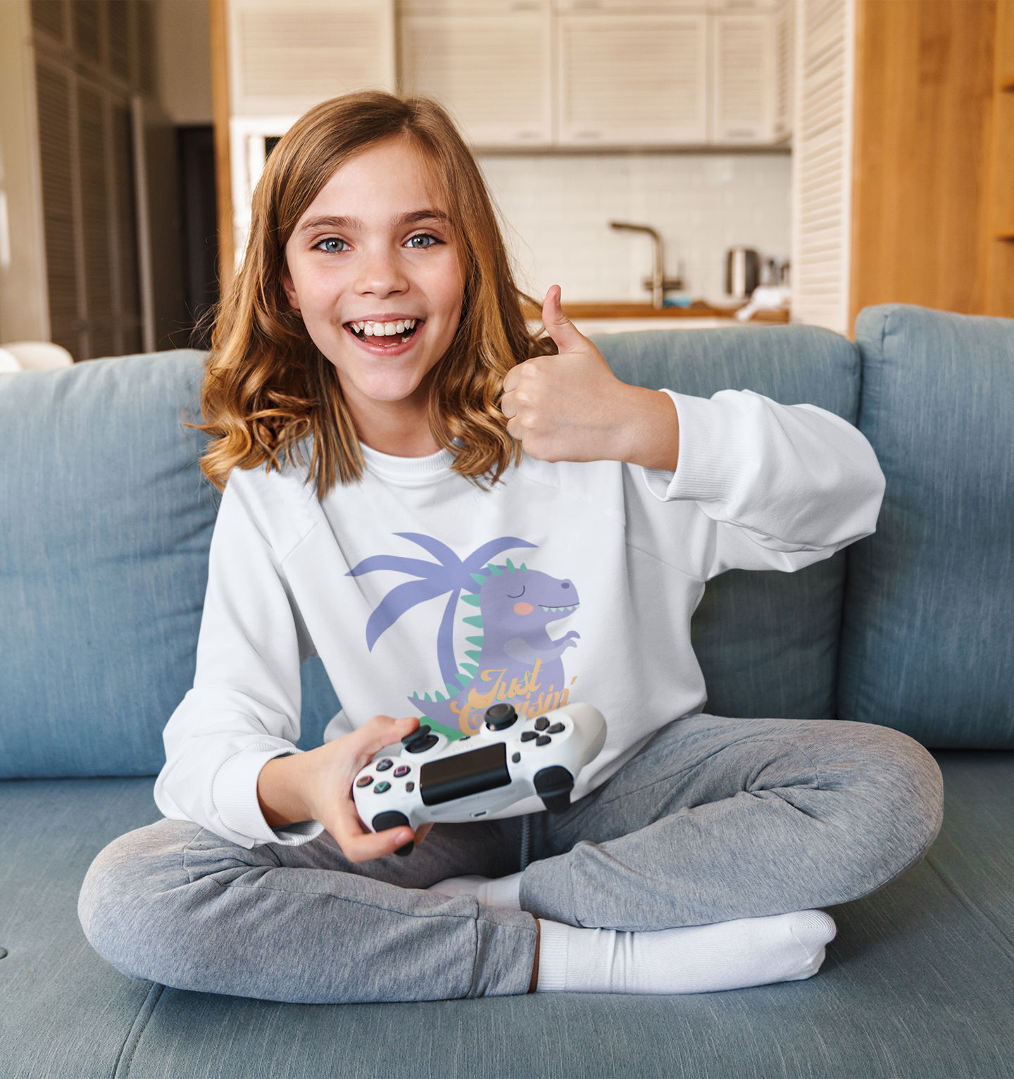 Cruisin' Dino | Kids sweater